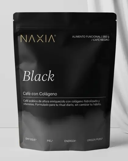 Bolsa de Naxia Black, café con colágeno, 350 g