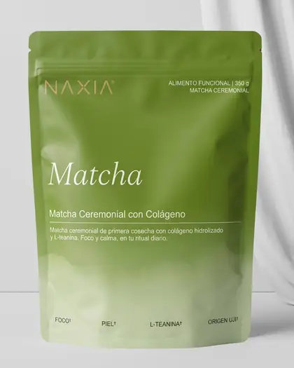 Bolsa de Naxia Matcha Ceremonial con Colágeno, 350 g