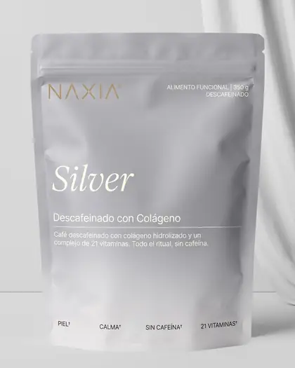 Bolsa de Naxia Silver, café descafeinado con colágeno, 350 g